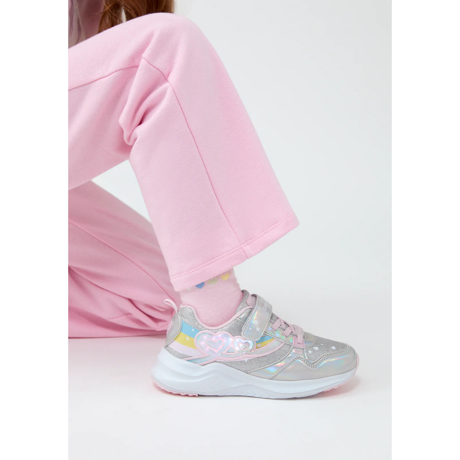 Zapatillas De Luces De Niña Con Cordones Elásticos