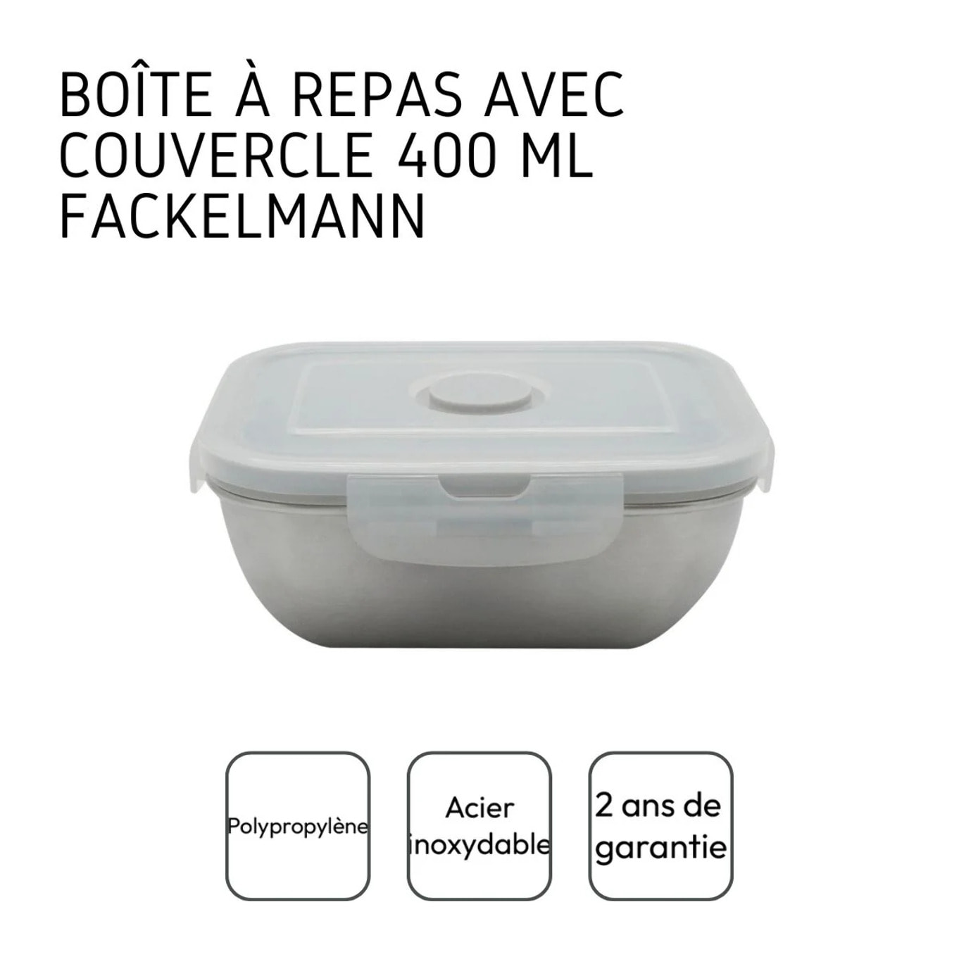 Fackelmann Boîte inox micro-ondable hermétique