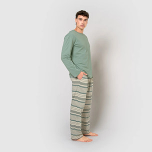 Pijama largo algodón bonnie agua marina