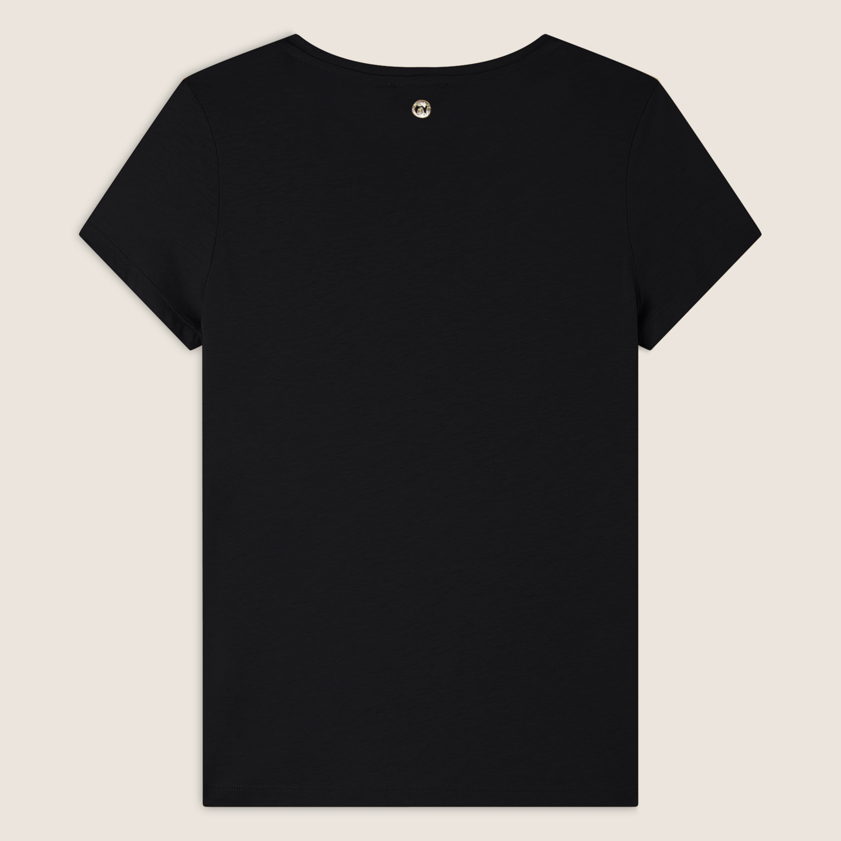 T-shirt regular fit con grafica e borchie dorate