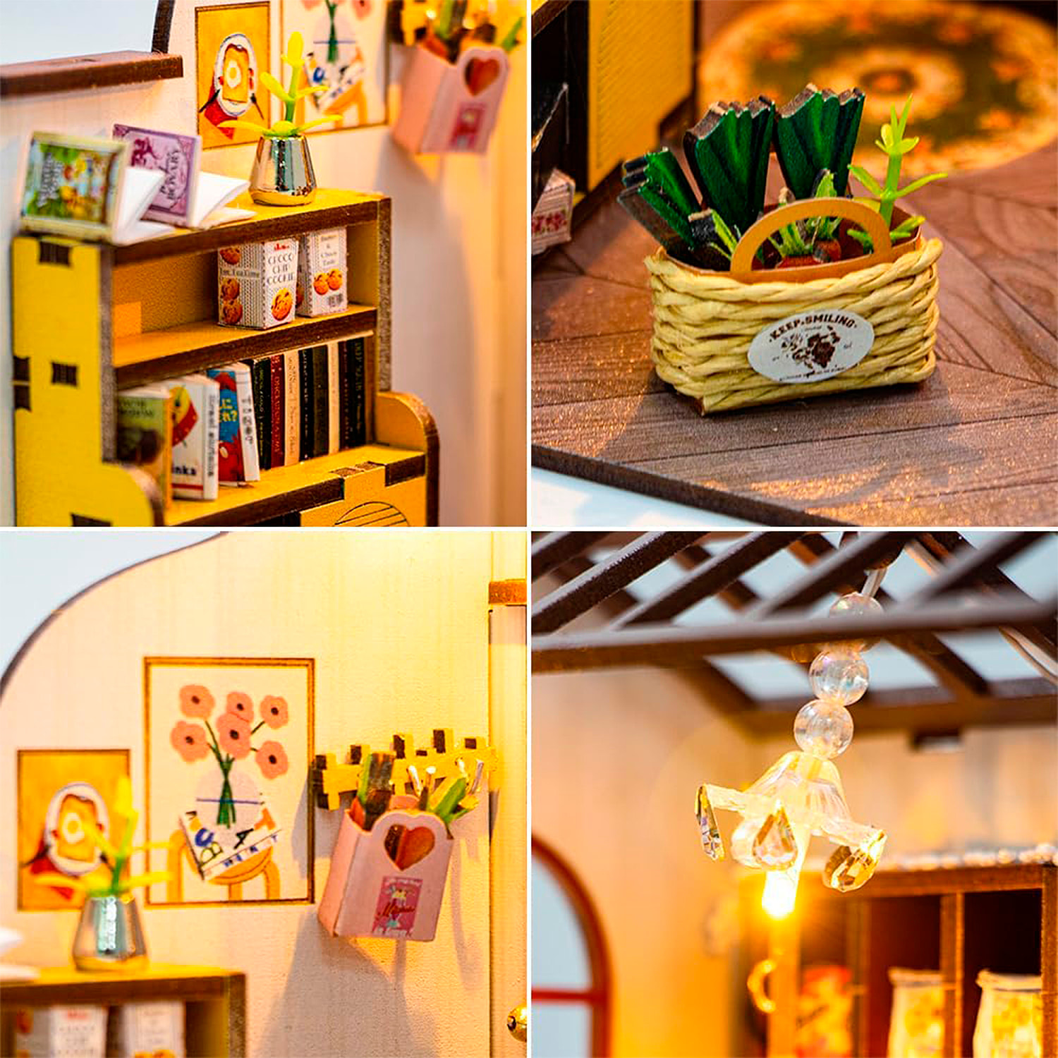 La cocina de Peta. Maqueta 3D realista con gran detalle y luces led.