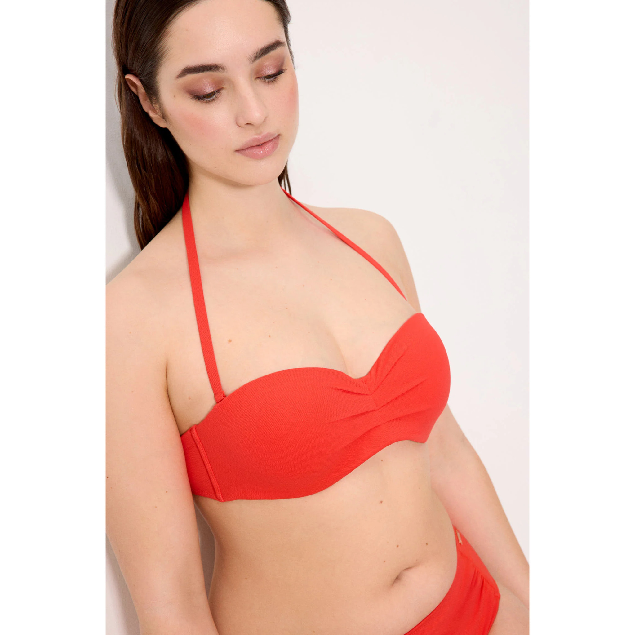 Top bikini bandeau Arancio