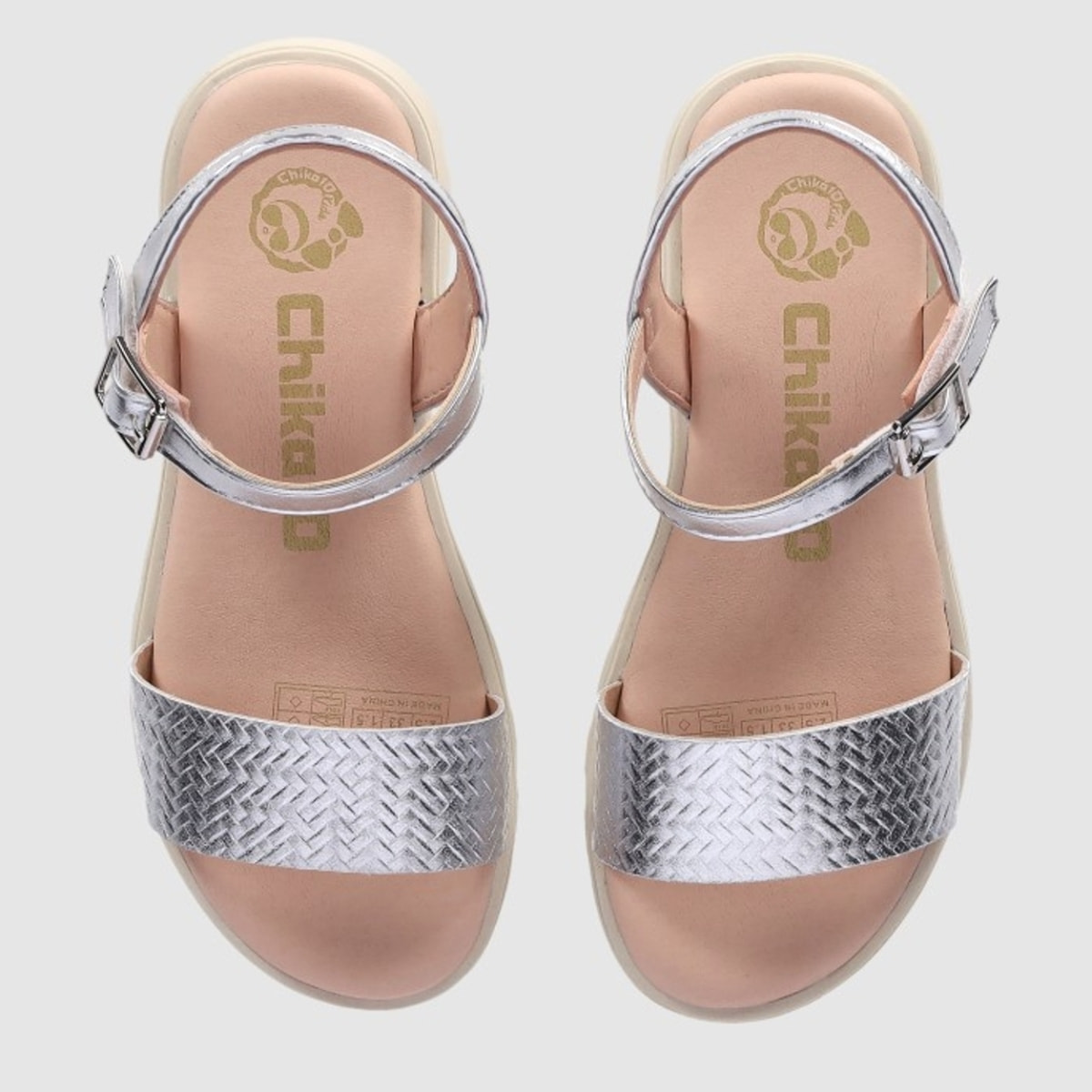 Sandalias - Plata - Tacón: Bajo