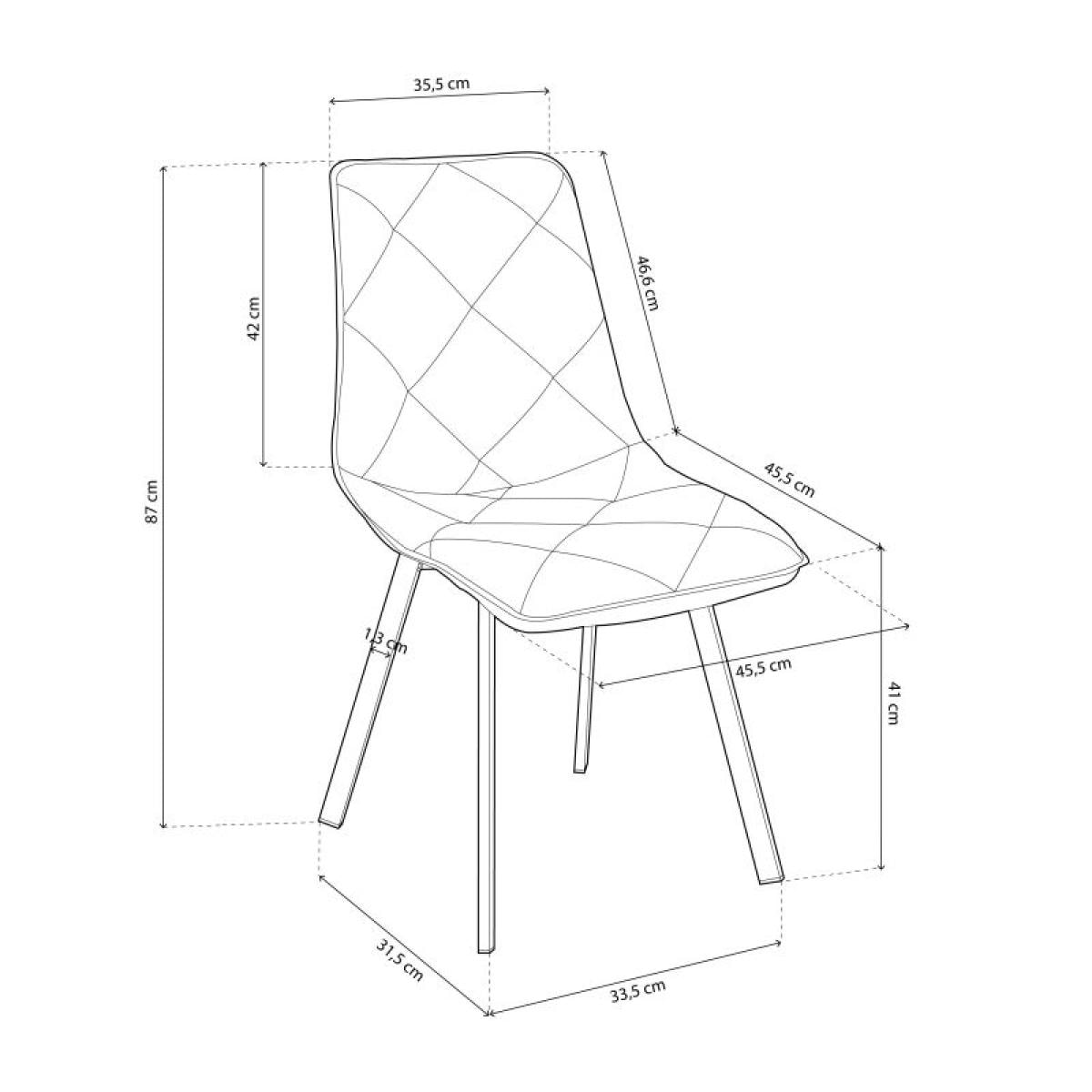 Pack 2 sillas de comedor Diamond tejido Mostaza