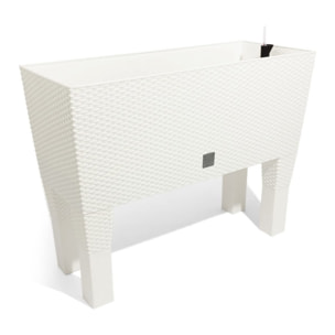 Jardinera c/ patas mod. rato jh 600. c/autorriego 60x25x46cm. blanco