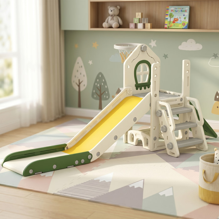 Toboggan enfant pliable panier basket escalade balle