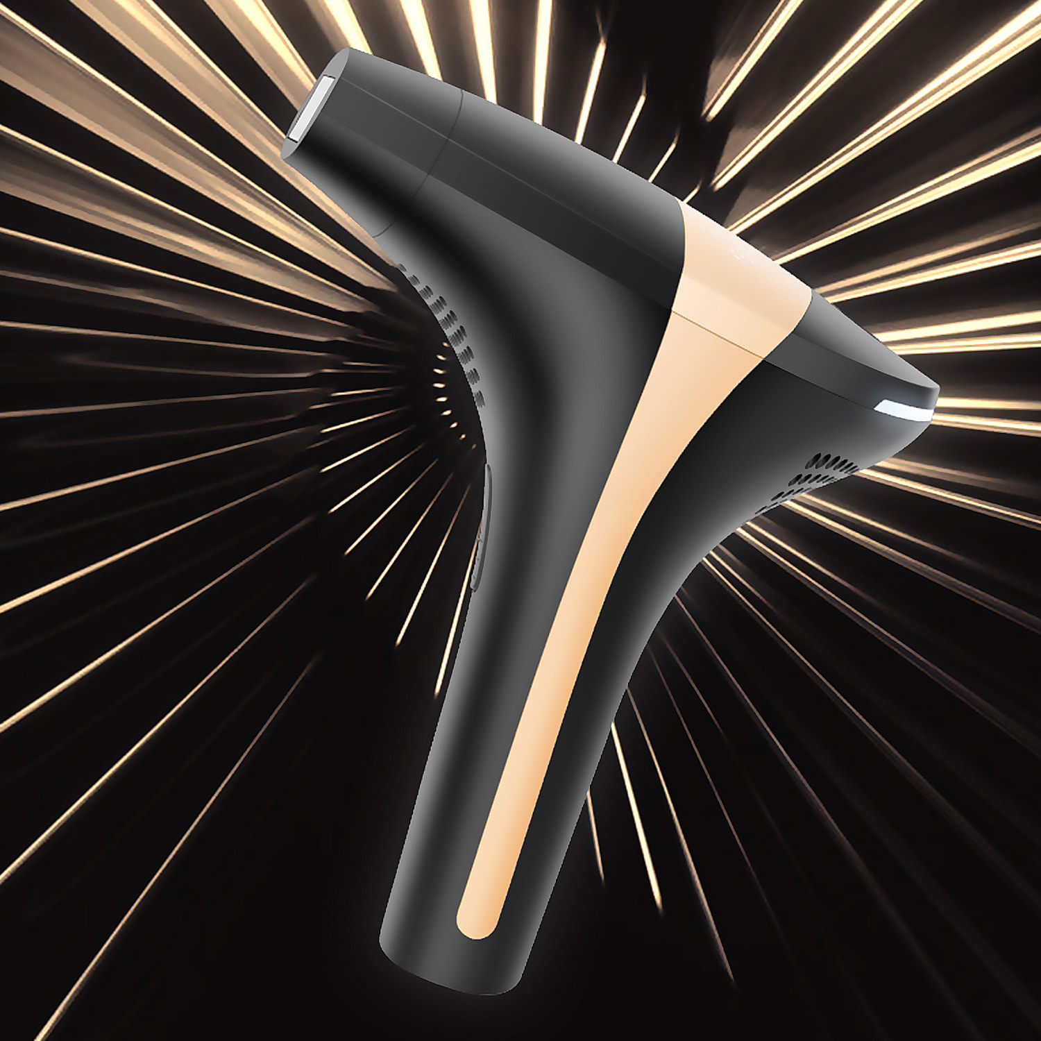 Instrumento de depilación con luz de color. Tubo de lámpara de cuarzo.