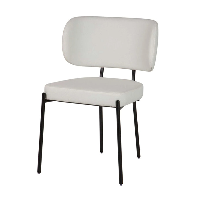 Silla Poliester Metal Negro Rodas 55x55x79 Cm