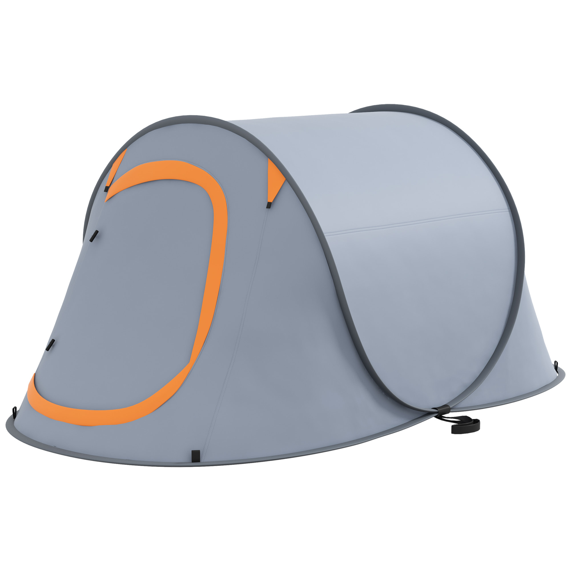 Tente de camping automatique pop-up 2-3 pers. étanchéité 2000 mm sac gris