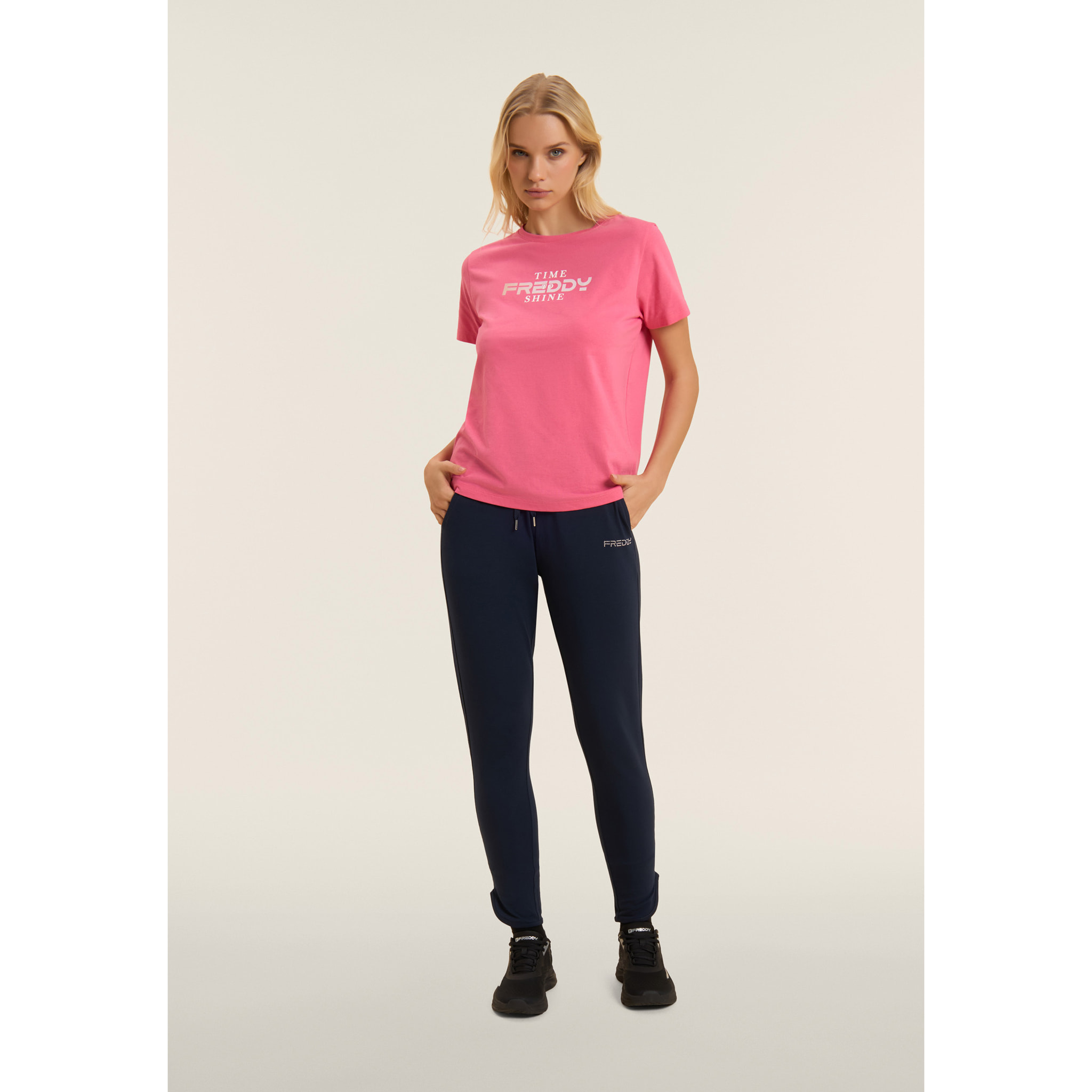 Pantaloni Sportivi Slim con Passanti e Coulisse