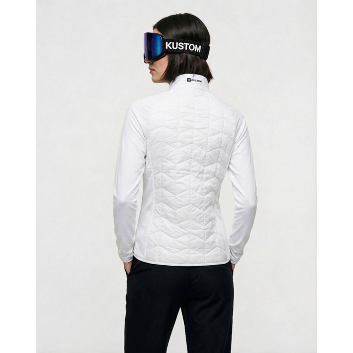 Chaqueta híbrida aislante para mujer KUSTOM MOTUS Hybrid Insulated - Blanco