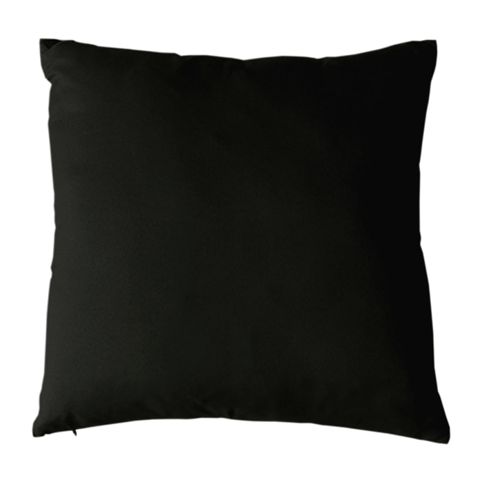 Coussin uni et déhoussable - Noir