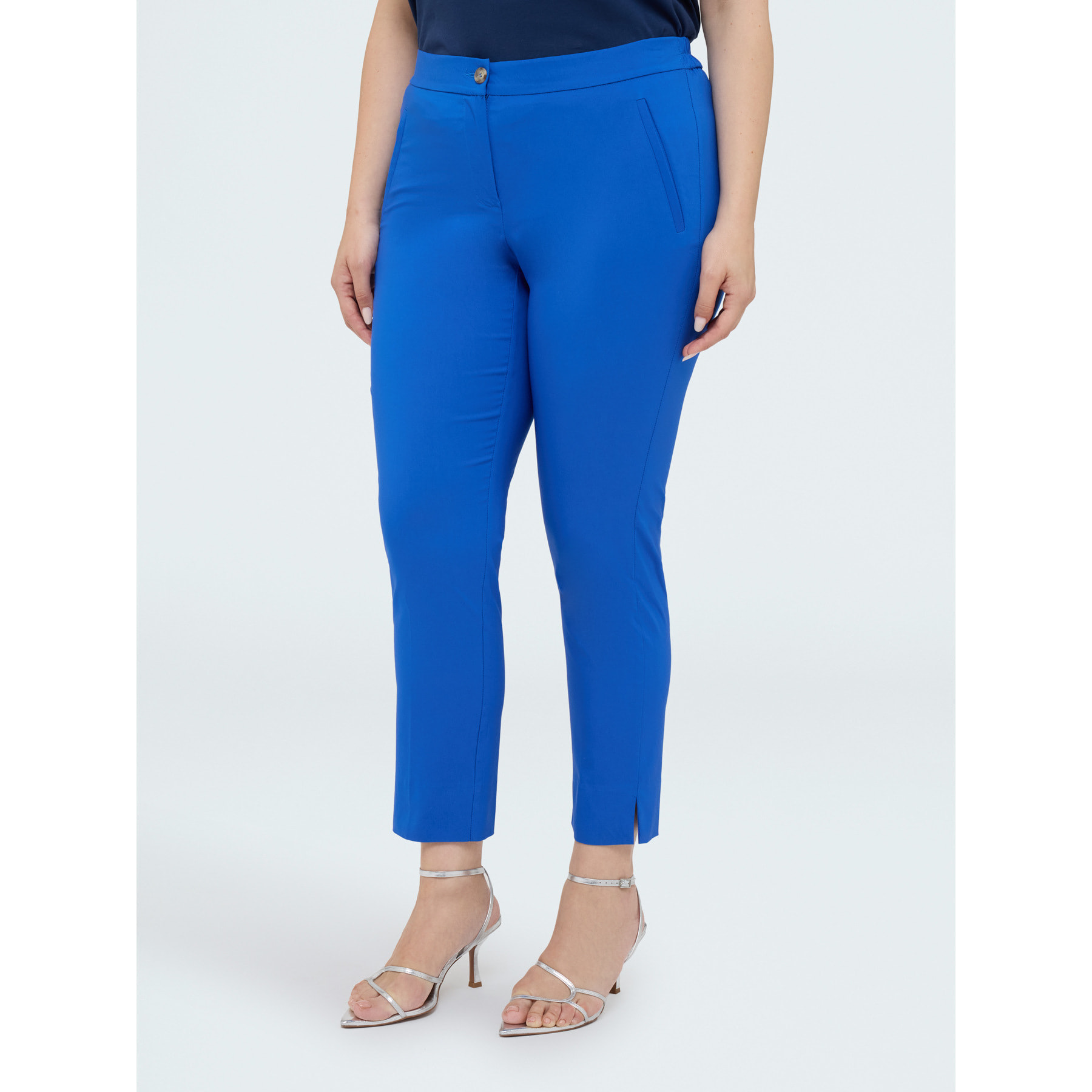 Fiorella Rubino - Pantalones modelo New York - Azul aciano
