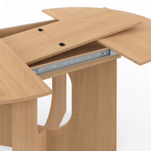 Table à manger ronde extensible Mathis Ø110-150cm bois