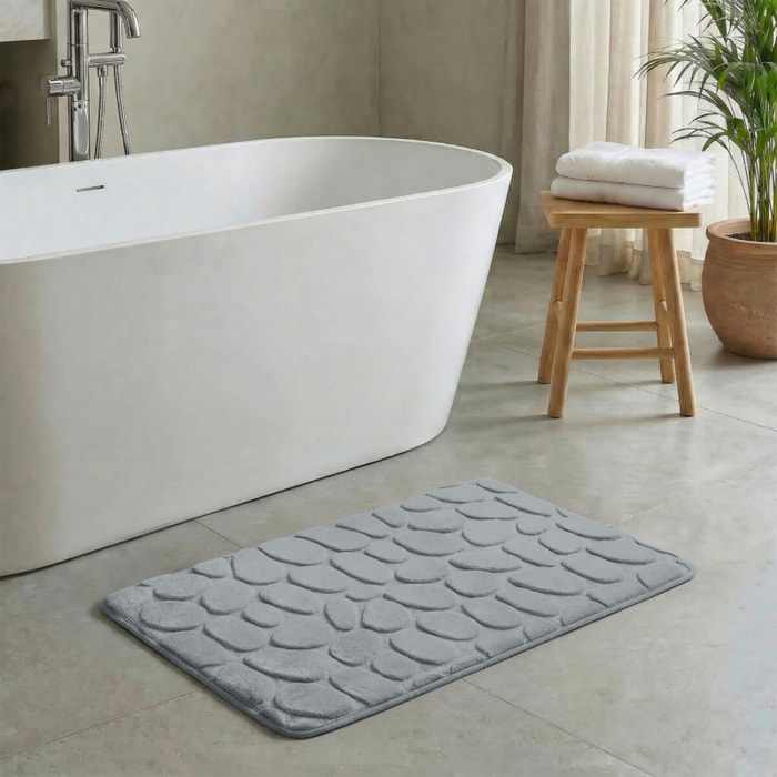 Tapis de bain Microfibre PEBBLE Gris MSV