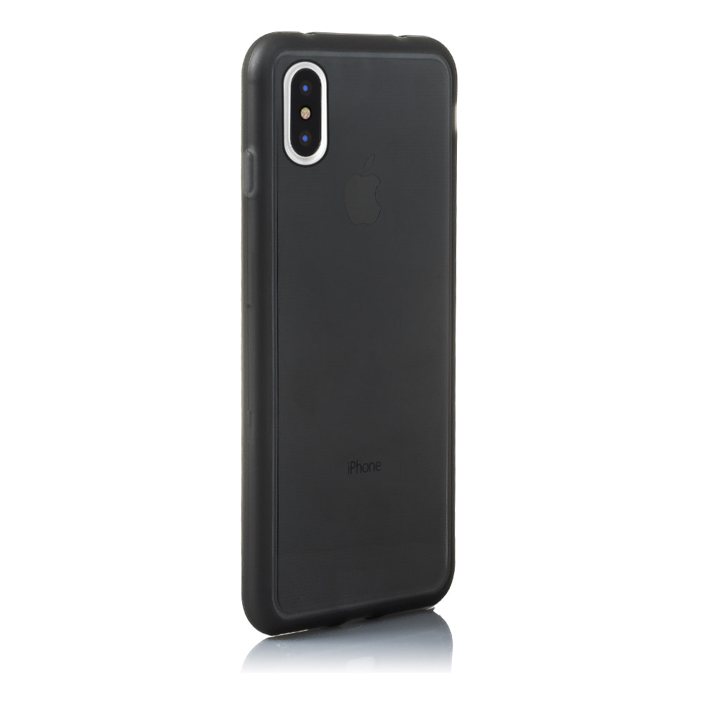 DAM COVER IN TPU TRASPARENTE CON COLORI IPHONE X 7x1x14 Cm. Colore nero