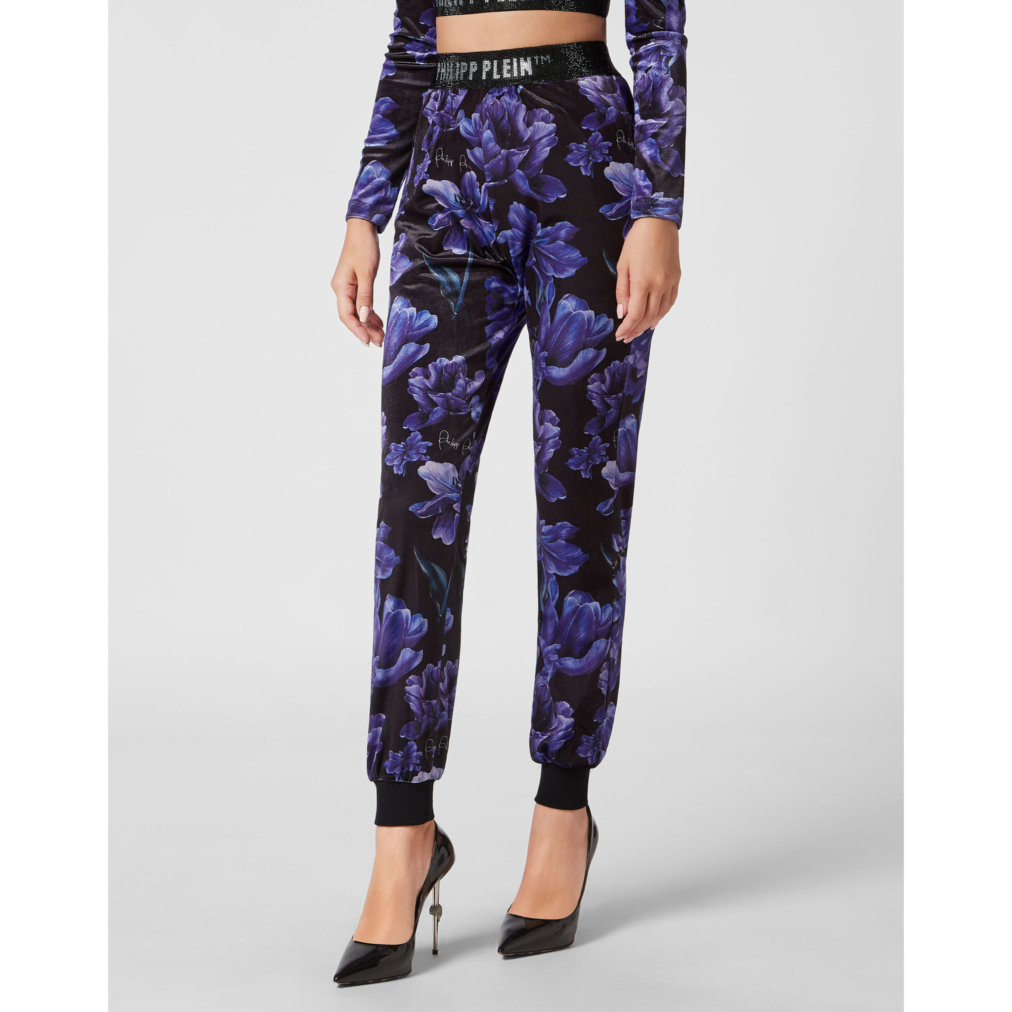 PHILIPP PLEIN Pantalones de chándal FLOWERS