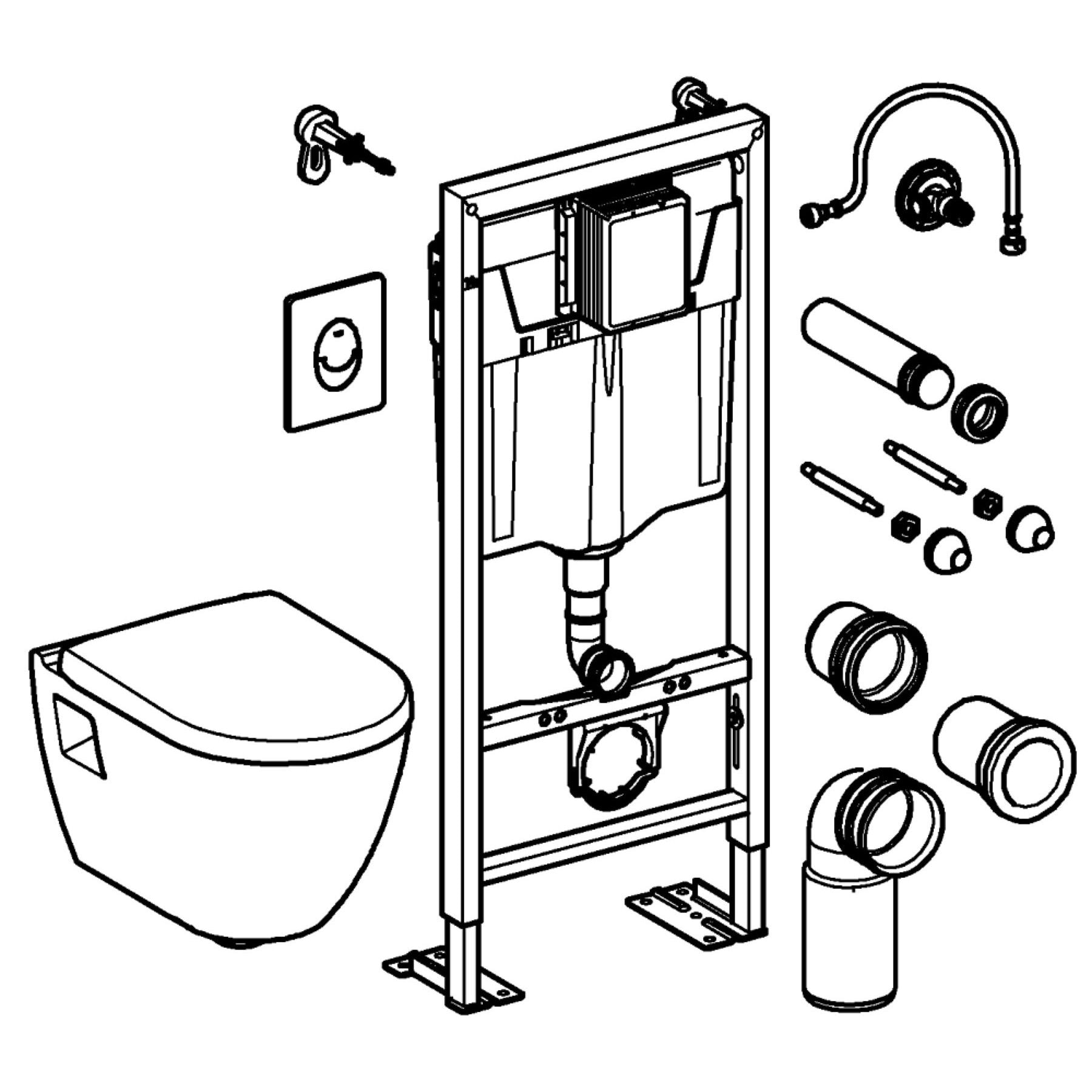 GROHE Pack WC suspendu Rimless Solido autoportant