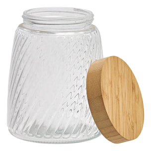 Bocal Striva rond 1,3L transparent