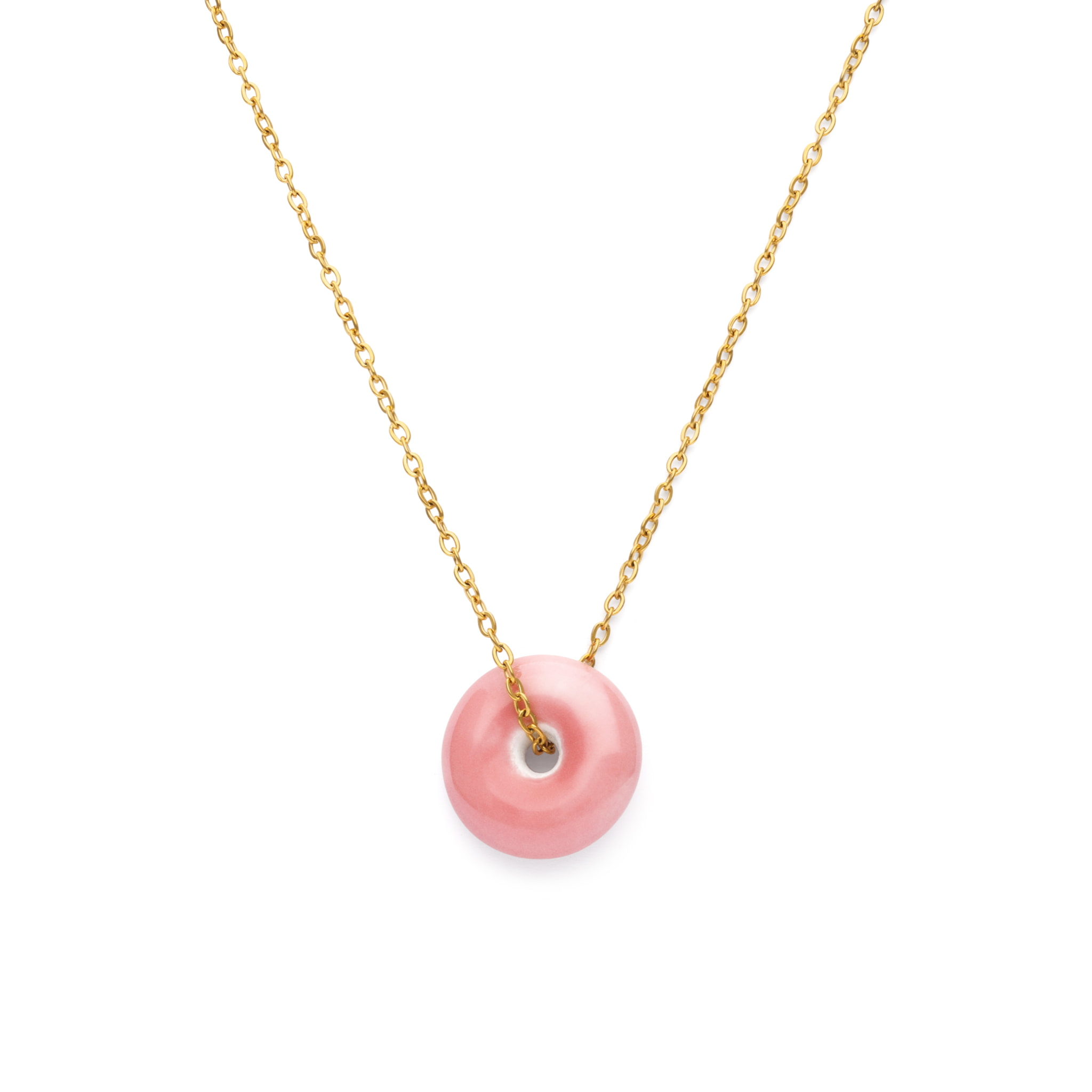 Collar Easy Rosé Acero Baño Oro