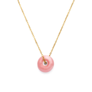Collar Easy Rosé Acero Baño Oro