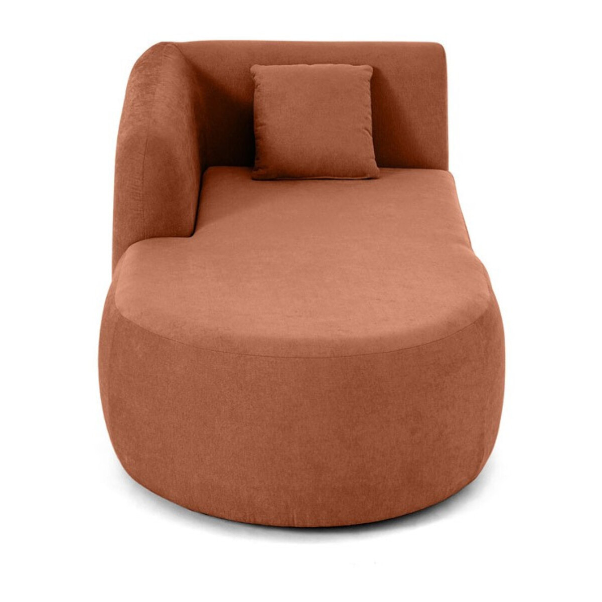 Ikare - module d'assise méridienne gauche - en tissu - Terracotta