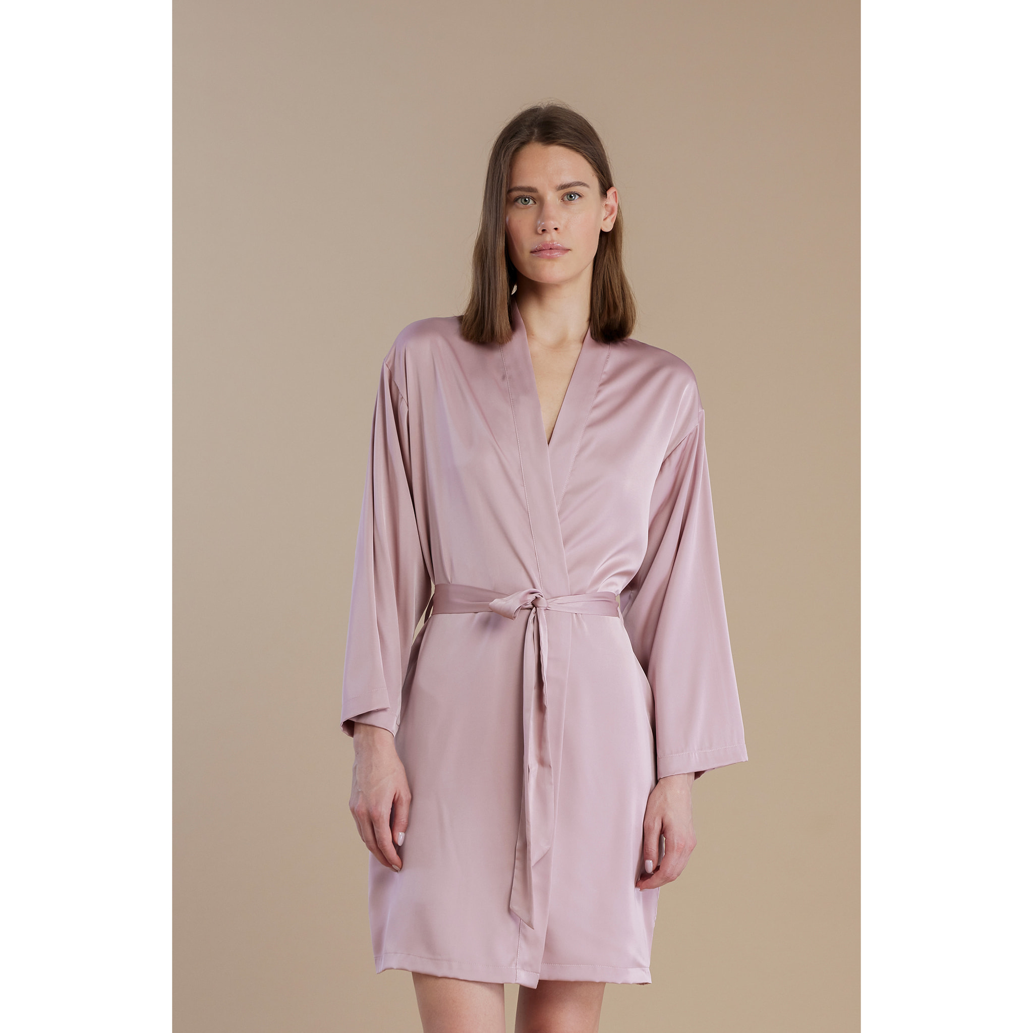 Vestaglia in raso con maniche lunghe e cintura articolo pleasure Noidinotte