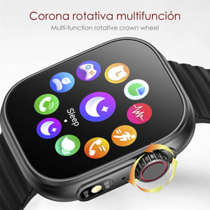 DAM Smartwatch ZW39 con notificaciones de Apps, llamadas Bluetooth. Monitor de tensión y oxígeno en sangre. 3,7x1,1x4,7 Cm. Color: Rosa