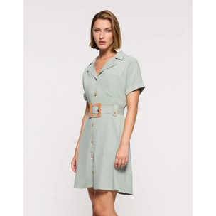 Vestido Corto Caqui Claro - Ilice