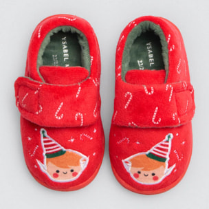 Pantofole per neonato con stampa natalizia