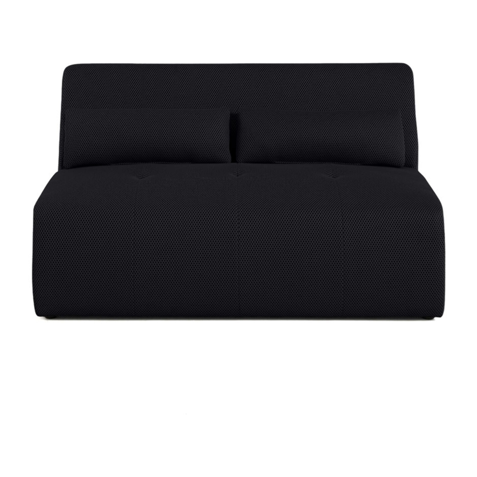 Onyx - canapé droit 2 places - en tissu mailles 3D - Noir