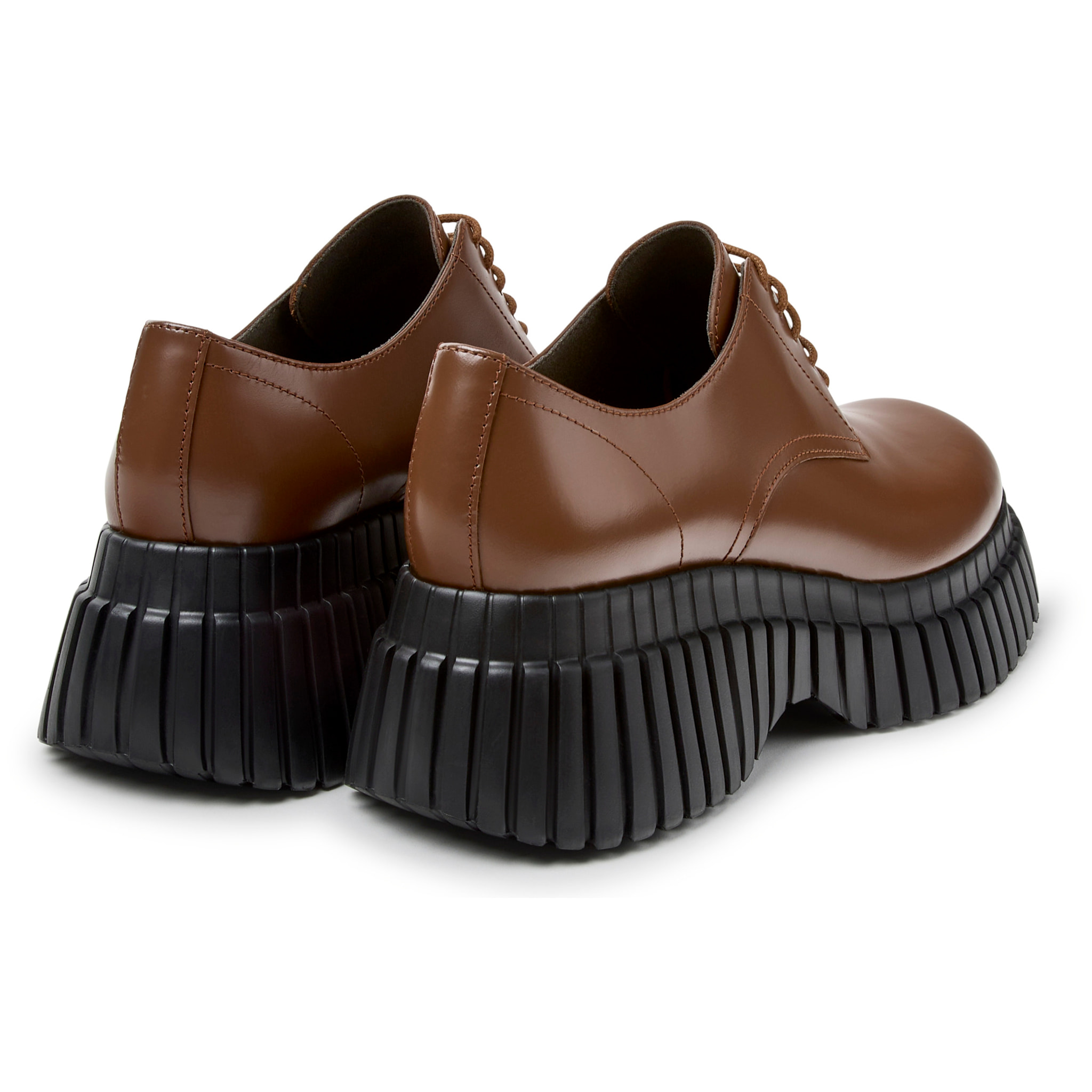 Zapatos de cordones - CAMPER Pix BCN - Marron - Piel lisa