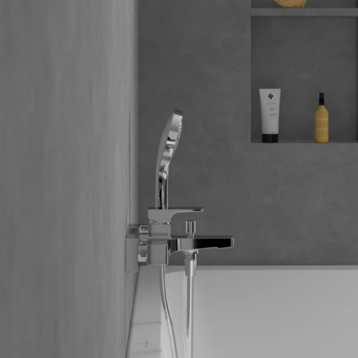 Mitigeur bain douche mécanique Architectura Square Chrome