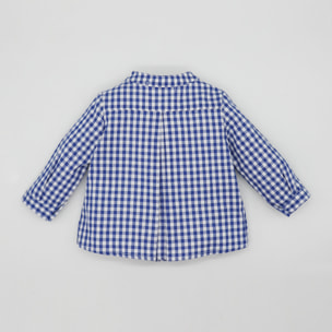 CAMISA CUADROS VICHY AZUL OSCURO