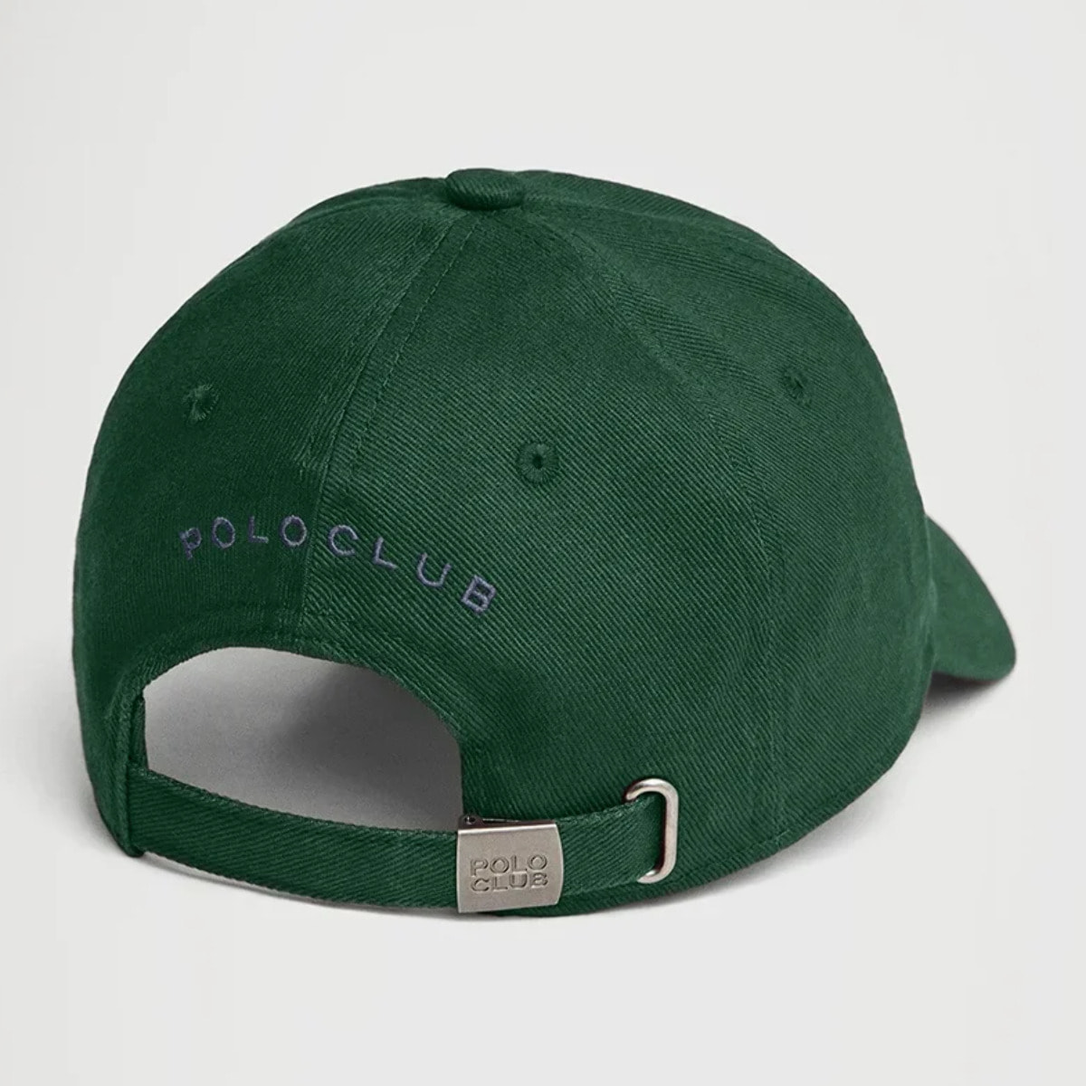 Gorra verde botella de seis paneles con logo Rigby Go