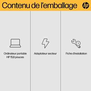 Ordinateur portable HP 15-fc0022nf 15,6" AMD Ryzen 7 7730U 16 Go RAM DDR4 SSD 512 Go