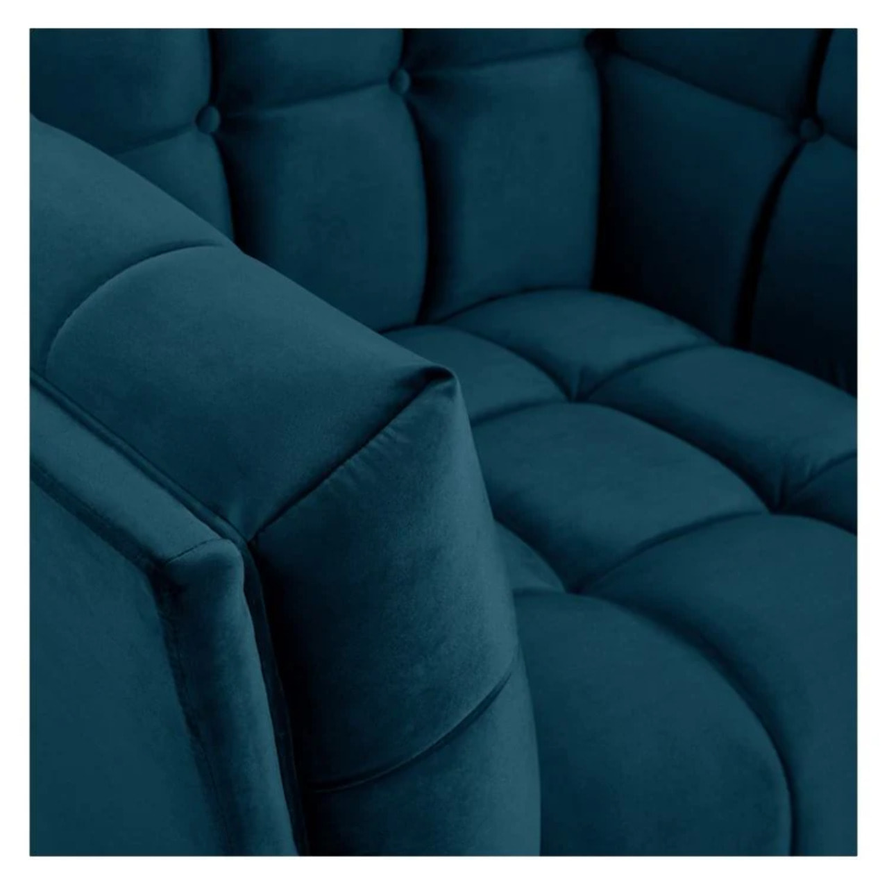 Fauteuil en velours bleu foncé - Mona