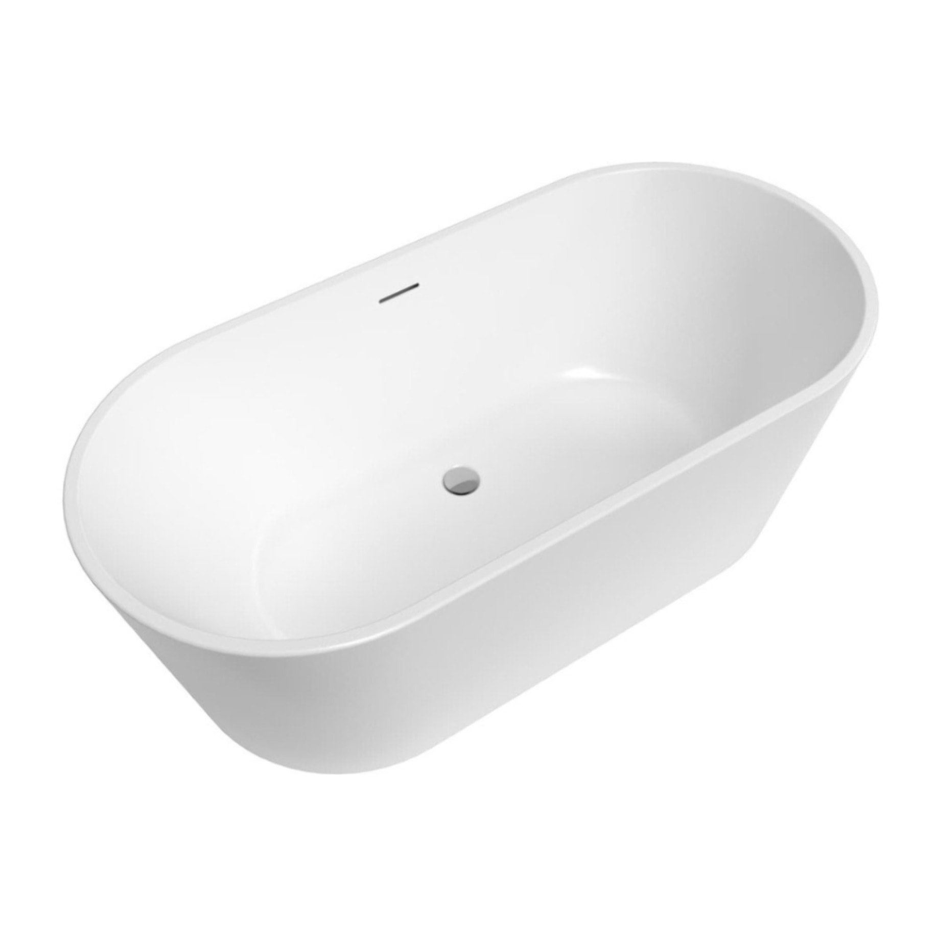 Mood 150x75 cm baignoire îlot en acrylique 180L, orientation gauche et droite, avec siphon + pieds, blanc (SATVMOOD1500)