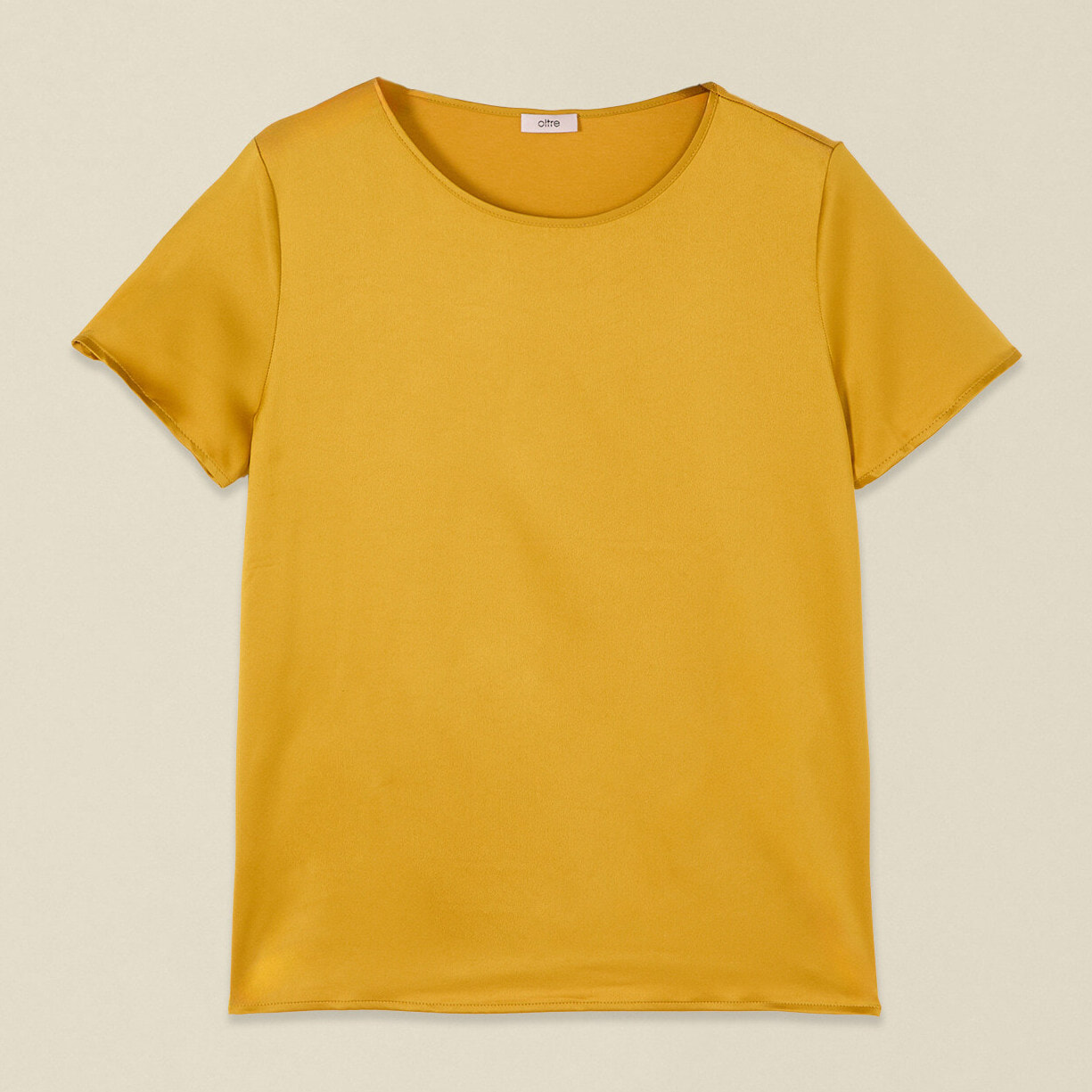 Oltre - T-shirt bimaterica - Giallo
