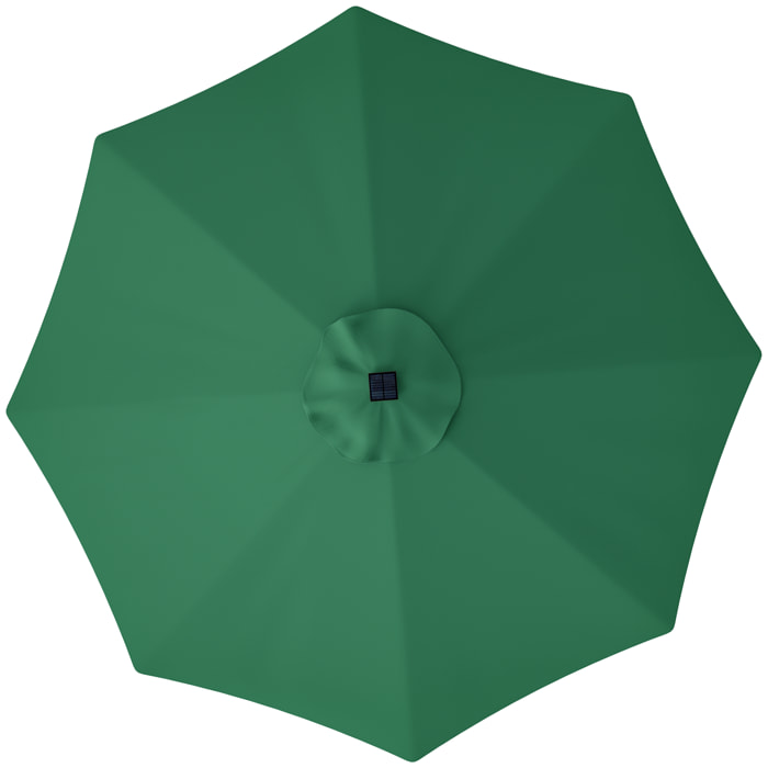 Toldo de Recambio de Sombrilla de 3 m Toldo de Repuesto para Sombrilla de Patio con Ventilación Superior Protección UV 50+ Cubierta de Repuesto para Parasol de Poliéster para Exteriores Verde