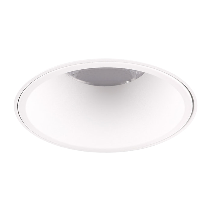 Ledsc4 LedsC4 - Downlight Sin Marco Blanco Transparente, Iluminación LED 628 Lúmenes 2700K, Diseño Moderno y Duradero en Policarbonato y Aluminio, Ideal para Hogar y Oficina