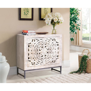 Mueble auxiliar - madera de mango - 81x80x35cm