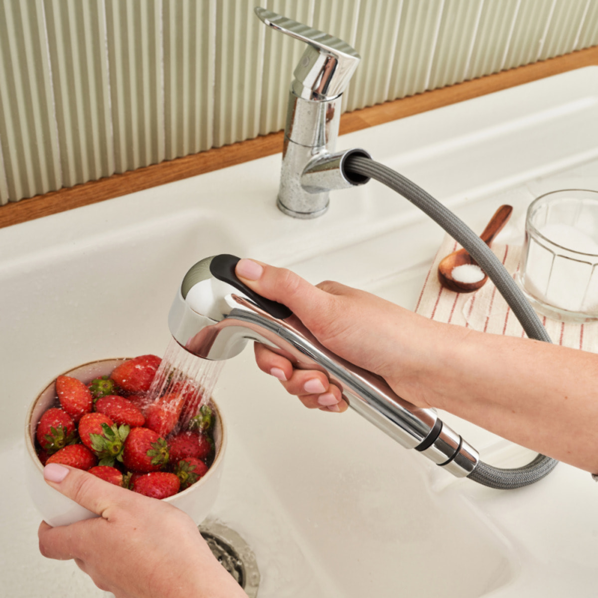 Robinet cuisine avec douchette extractible July+ chromé