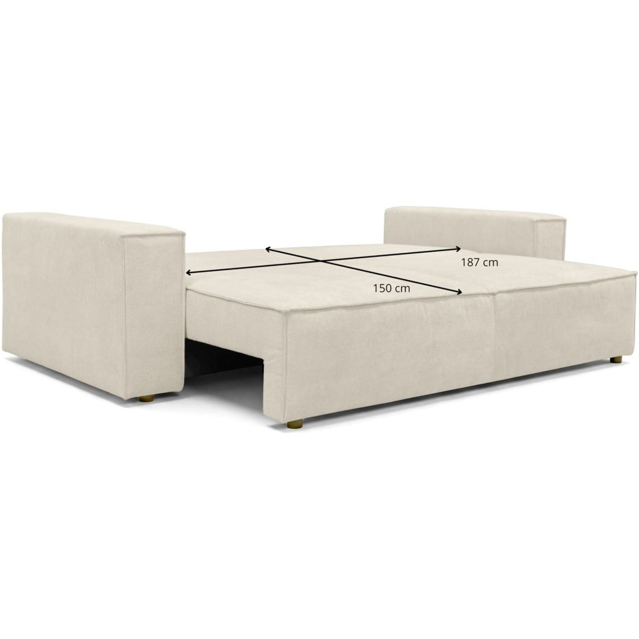 Canapé convertible 3 places en tissu chenille - HARPER