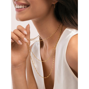 Collar Cleopatra Mini Twist Acero Baño Oro