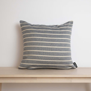 Housse de coussin jacquard 45x45 cm Rayure Bleu FC