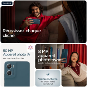 Smartphone MOTOROLA G06 Power 256Go Bleu Tapestry