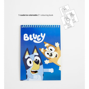 Conjunto De Papelería Coloreable Bluey 30.0 X 30.0 X 2.5 Cm