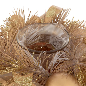 Photophore nature verre doré