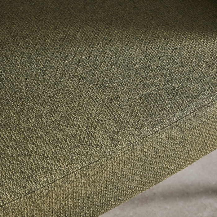 Fauteuil tissu dossier incurvé piétement métal CRISTO